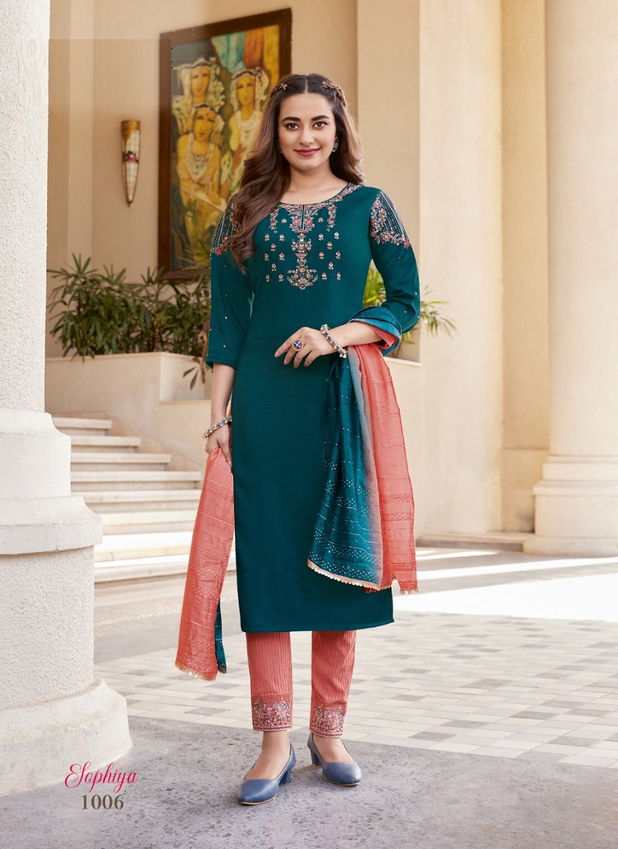 KAASBEE Shophiya 1 Festive Wear Latest Kurti Pant With Dupatta Collection